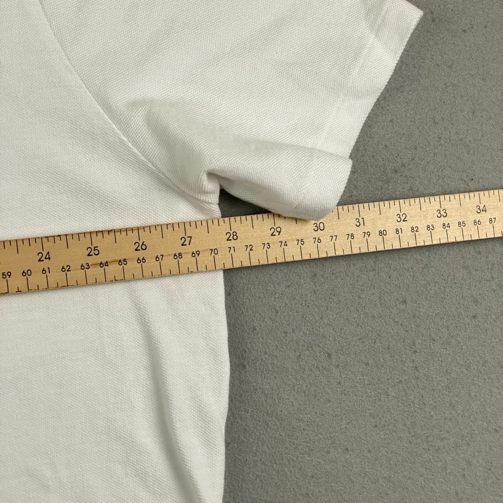 Ralph Lauren Polo Bear Mesh Shirt Men 2XL XXL solid white pocket embroidered - Picture 12 of 14